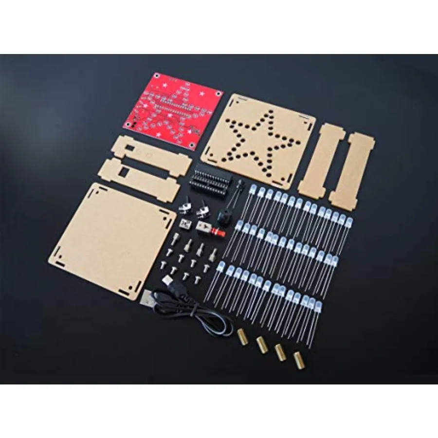 Star Shaped Soldering Practice Kit Electronics DIY Soldering Project, Colorful Flashing with Beep Music for Practicing Assemble