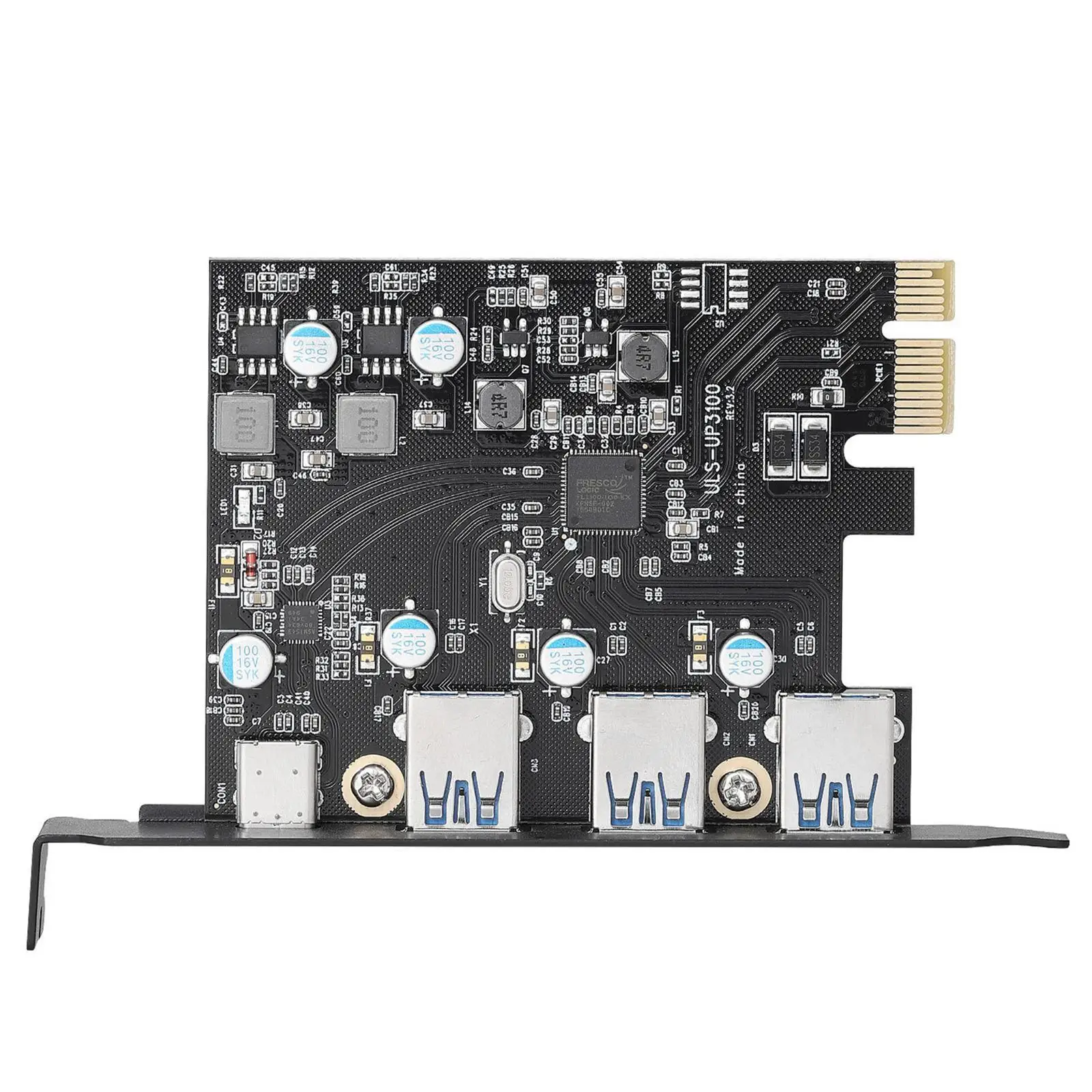 PCI-E to Type C (3), Type A (1) USB 3.0 4-Port PCI Express Expansion Card