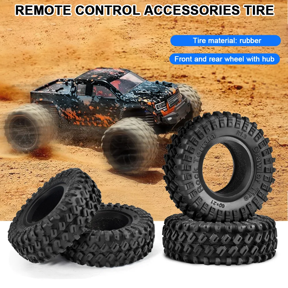 

AUSTAR 1.3 inch RC Tires 1/18 Wheels Tires Set 7mm Hex for 1/18 TRX4M RC Crawler Car Parts
