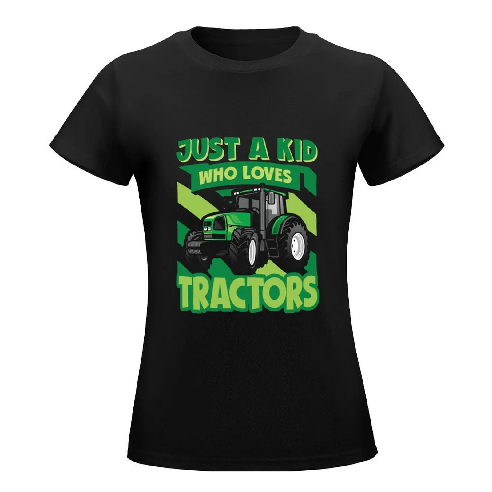 Boys Tractor Lovers Just a Kid Who Loves Tractors T-Shirt cute tops shirts graphic tees vintage sports fans Woman clothing