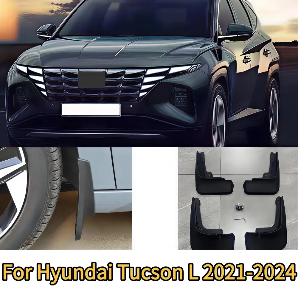

For 4-Piece Hyundai Tucson L Car Mudguard Dust Covers 2021-2024 Durable Stylish Front Rear Wheel Scratch Protection