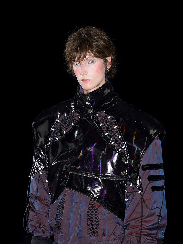 Men's Irregular Design Vest Jackets Men's 2025 Autumn New Outerwear Sleeveless Jackets Male Handsome Personality Loose Chic Tops