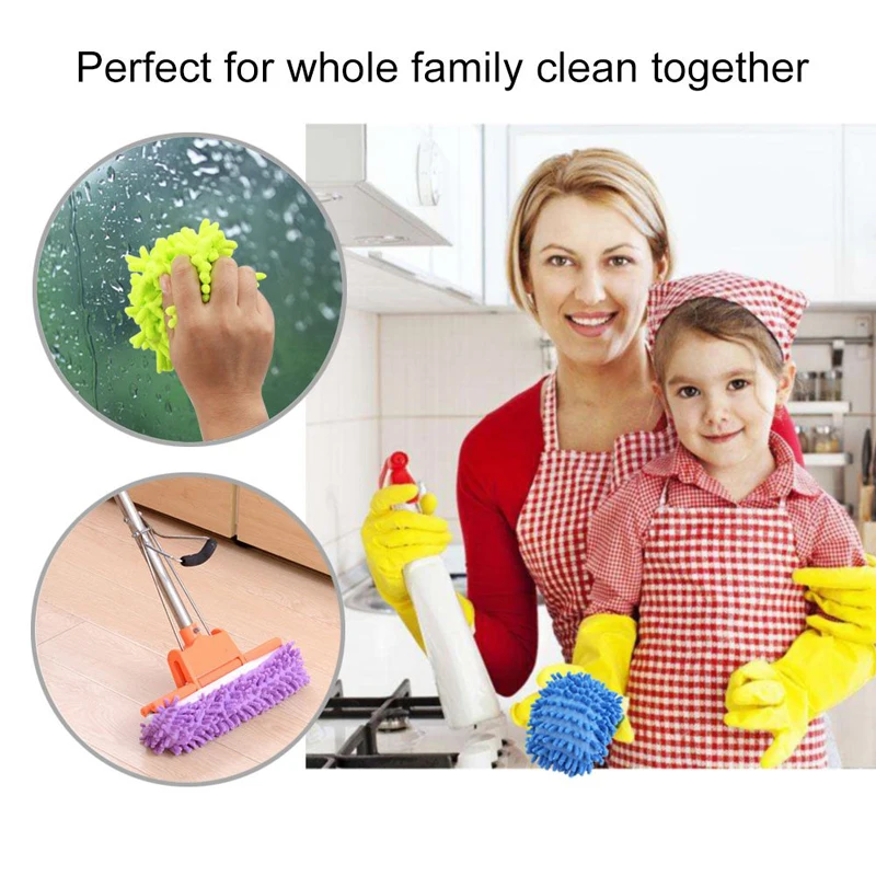 1PCS Chenille Dust Mop Slippers Foot Socks Mop Caps Multi-Function Floor Cleaning Lazy Shoe Covers Dust Hair Cleaner organizer