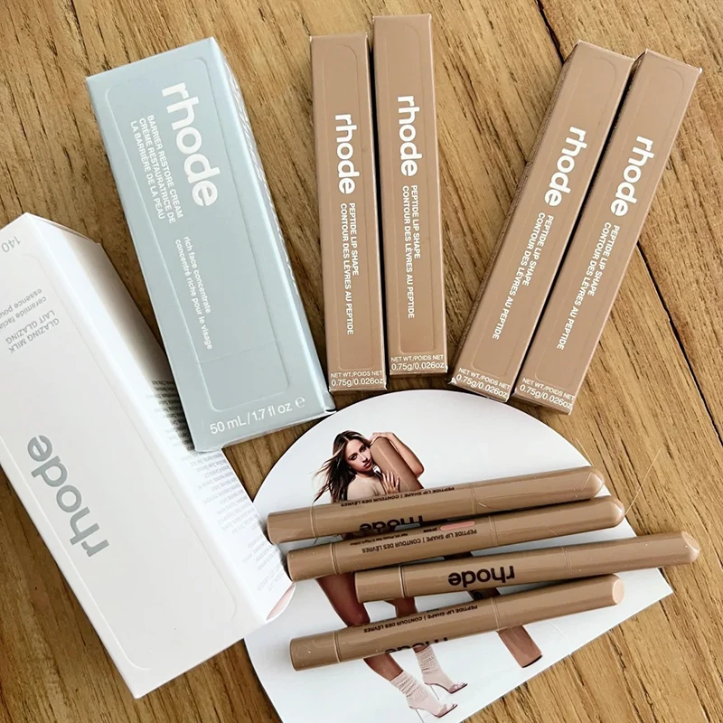 Marca novedosa, péptido de piel, lápiz con forma de labio, delineador de labios de larga duración, tinte de labios, lápiz, limpiador Facial, acristalamiento de leche, maquillaje de espejo