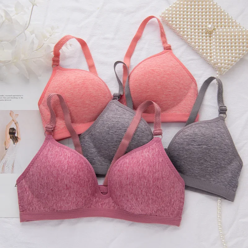 Push Up Bra Gathering Bralette Lingerie Sleep Tops Cotton No Rims Bra Sexy Thin Seamless Intimates Soft Women Bralette Tops