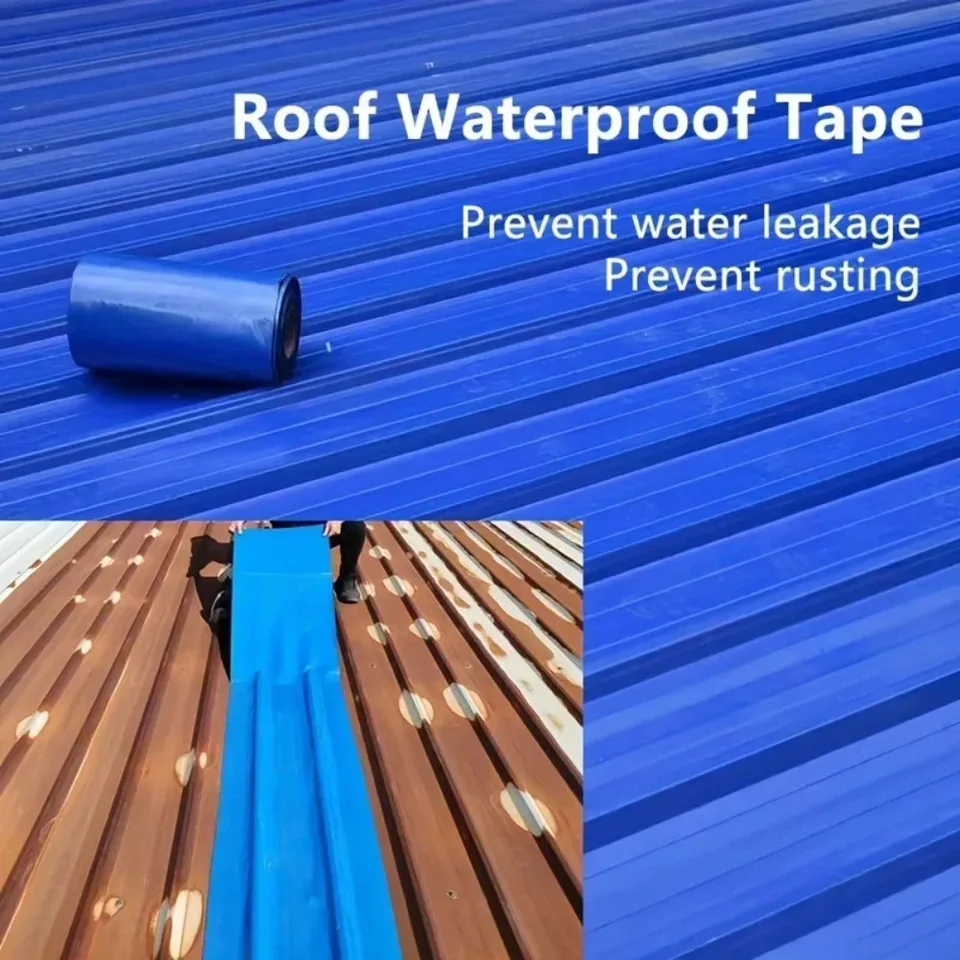 Butyl Patching Roof Waterproofing Tape for Roof Tile Crack Self-adhesive Aluminum Foil Waterproofing Waterproof Sealing Band, image 2
