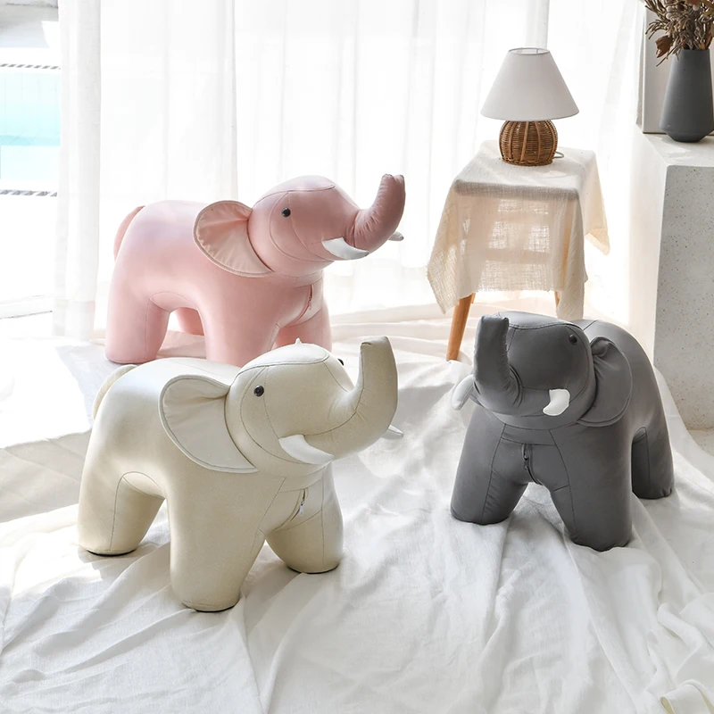 Elephant Stool Creative Animal Stool Shoes Changing Stool Children's Chair Living Room Furnishings Sofa Decoration Birthday Gift