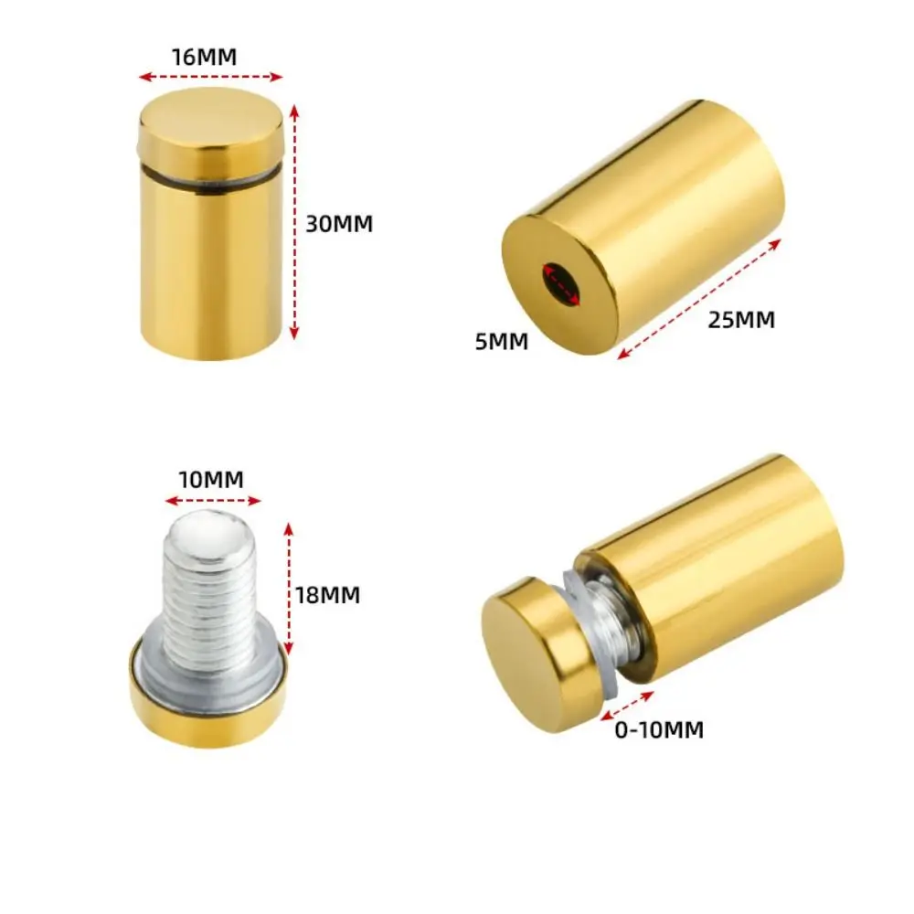 4pcs Stainless steel Stainless steel advertising nails Silver/gold/black firm Acrylic board screws Strong tolerance rust-proof