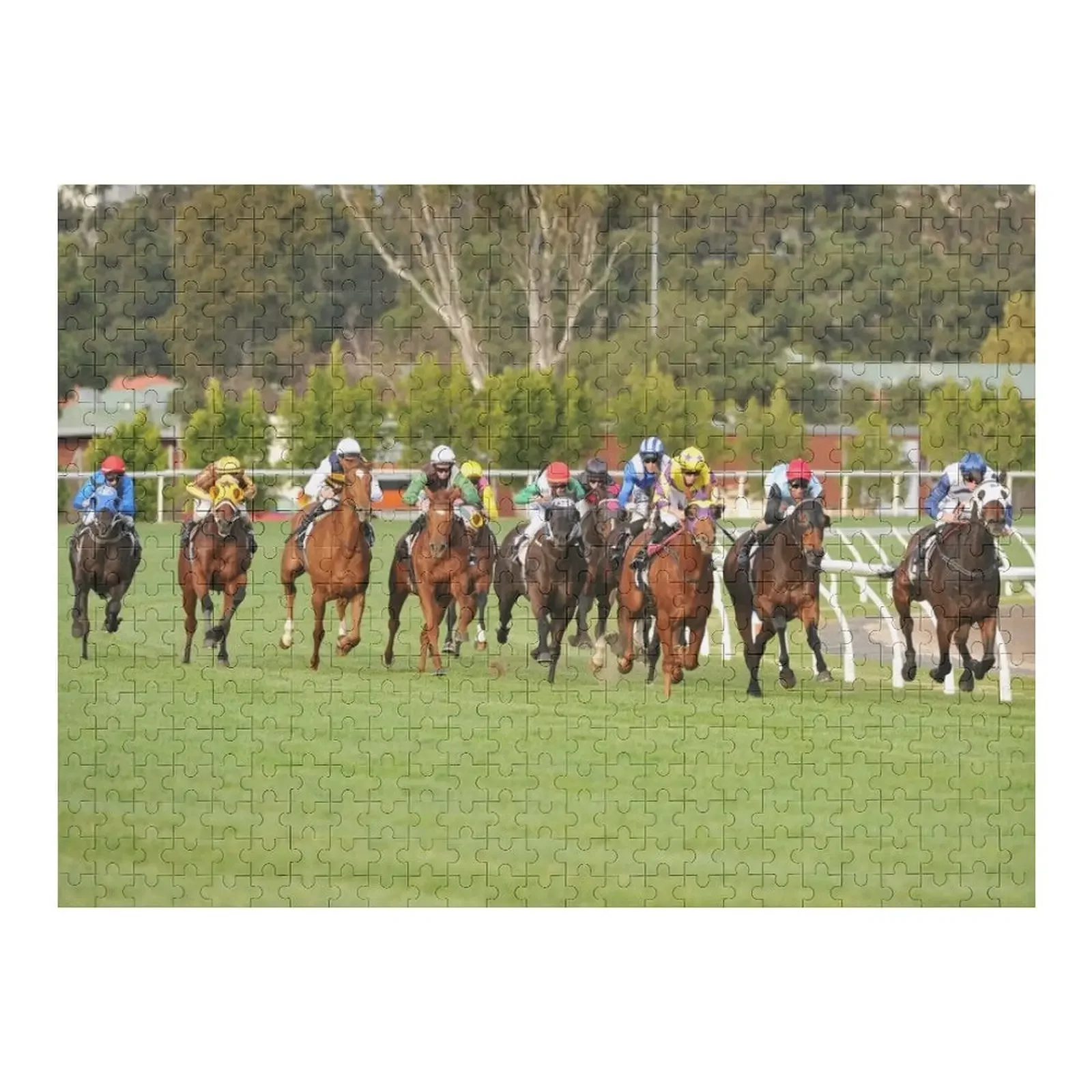 

Horse racing action 12 Jigsaw Puzzle Customized Gifts For Kids Personalize Customized Picture Woodens For Adults Puzzle