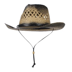 Western Hollow Sun Cowboy Hat for Women Wide Brim Summer Straw Women Cowgirl Hat