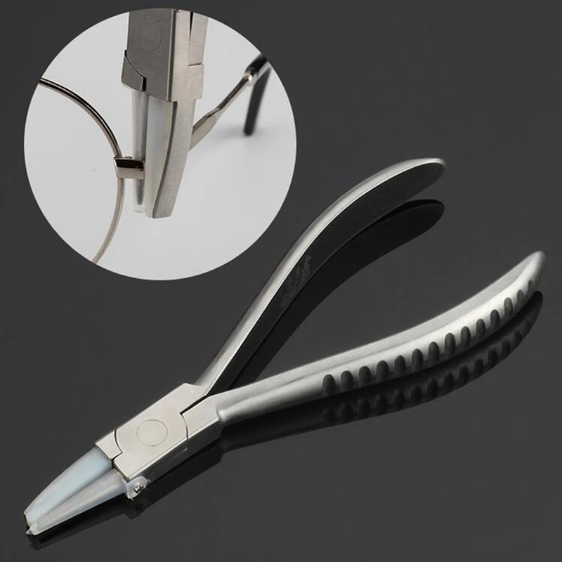 Semi-Circular Square-Headed Pliers Optical Tools Fine-Tuning Glasses Long Service Life