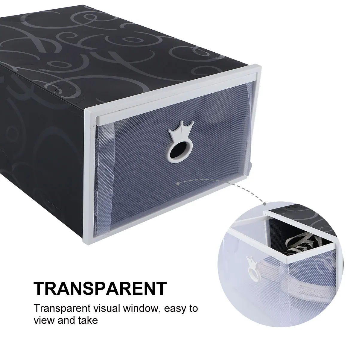 

Foldable Transparent Thickened Plastic Shoes Case Large Capacity Drawer Type Storage Rack Easy Clean Moisture Proof Insect Proof