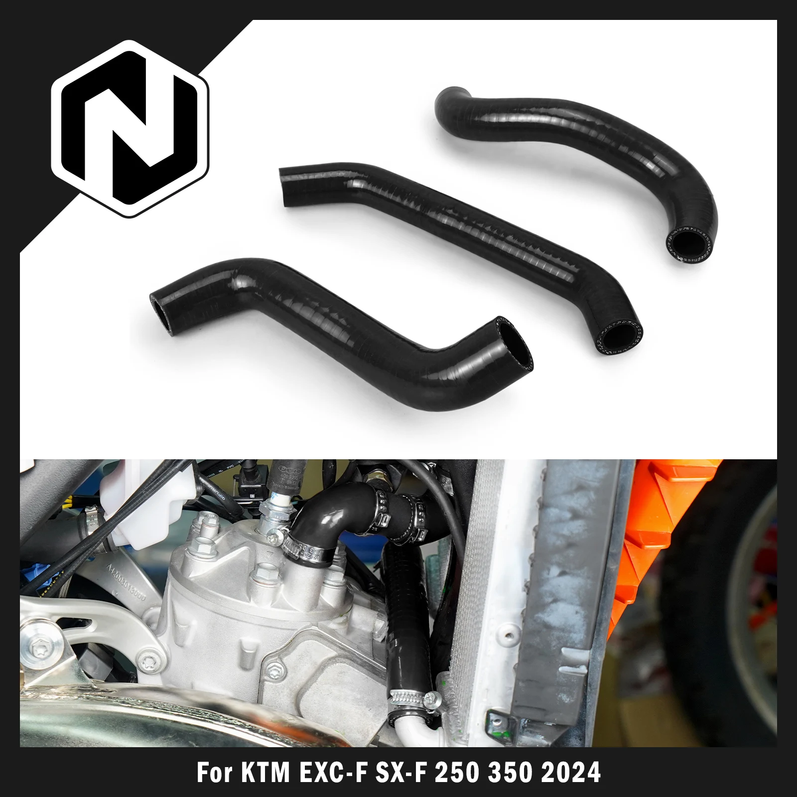 

NICECNC For KTM EXC 250F EXCF 350 2024 SXF 250 SX-F 350 2023-2024 Radiator Coolant Hose Kit For Husqvarna FE 350 FC 250 FC 350