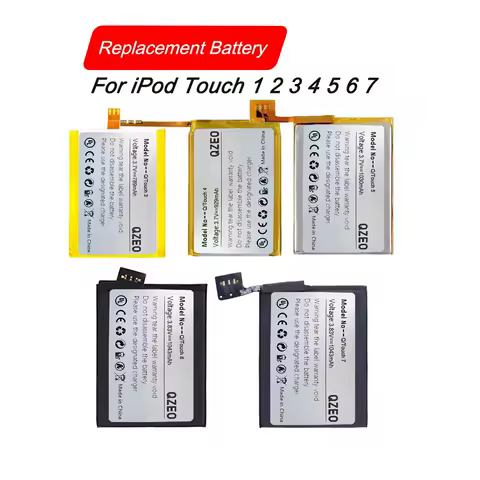 Replacement Battery for iPod Touch 1 2 3 4 5 6 7 3th 4th 5th 6th 7th Touch3 Touch4 Touch5 Touch6 616-0471 616-0553 A1641 A2178