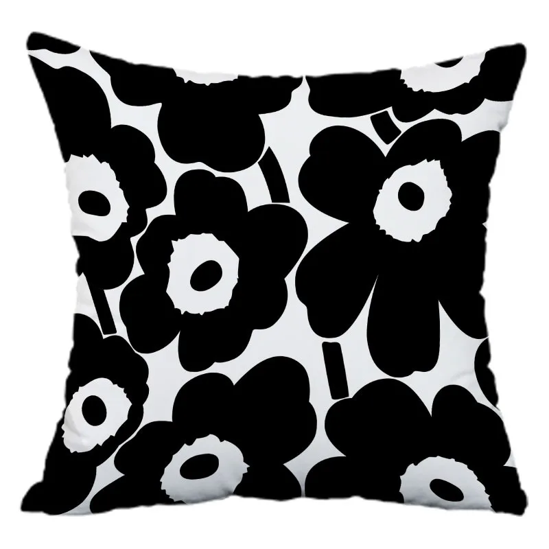 Simple Flower Pattern Pillowcase Dormitory Decoration Office Living Room Sofa Home Pillowcase