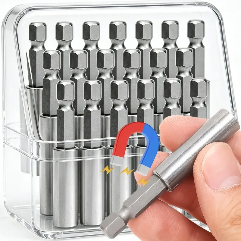 Hexagonal Handle Magnetic Screwdriver Extension Carbon Steel Quick Release Drill Bit Adapter Power Holder Tools for Screws Nuts