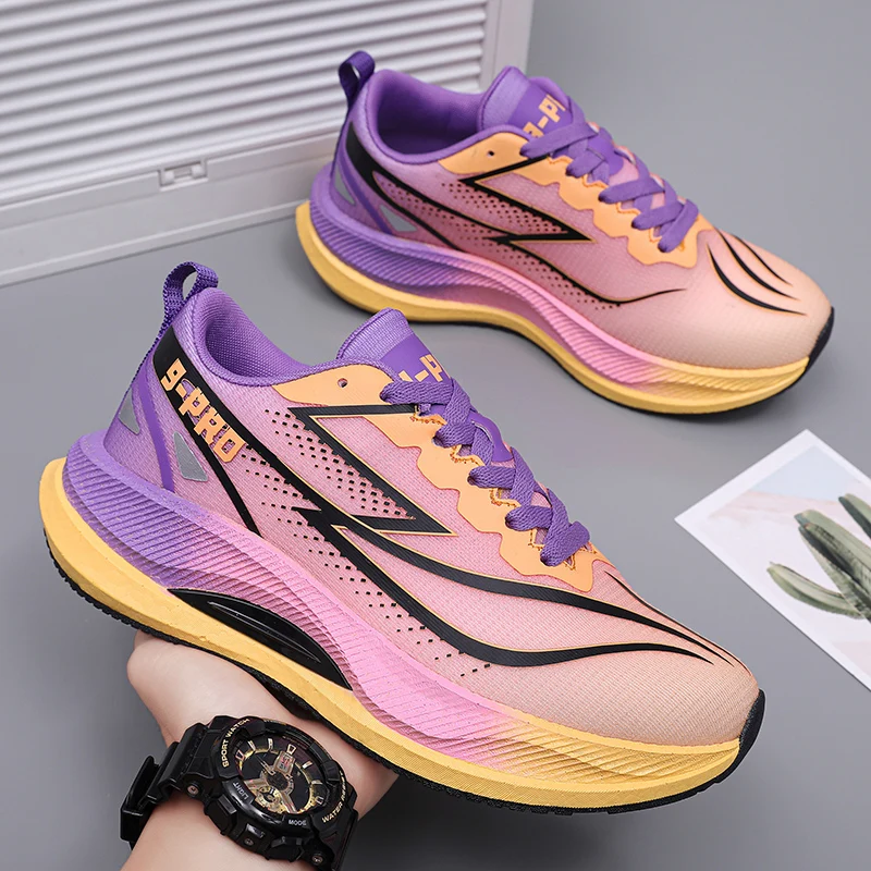 

Marathon Air Cushion Men's Running Sports Shoes Women Carbon Plate Sneakers Outdoor Anti Slip Athletic Gym Shoes