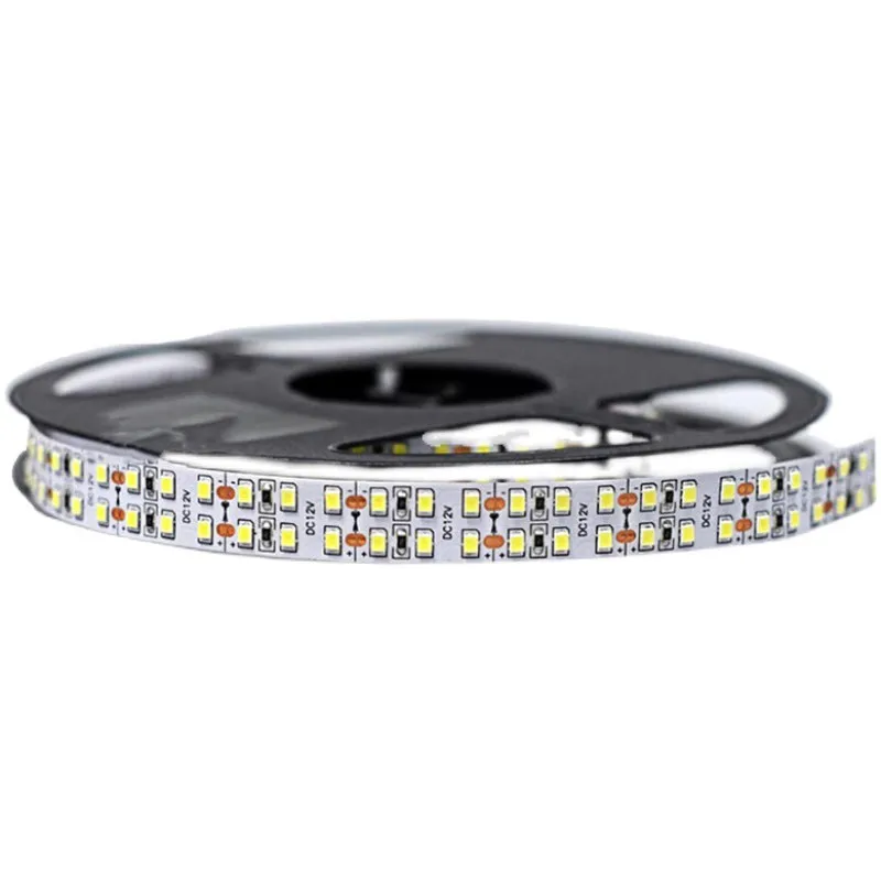 12V 24V SMD 2835 Led Strip Light Double Row 15mm PCB Super Bright 240 LEDs Flex Tape Home Lighting Warm Natural White 5M