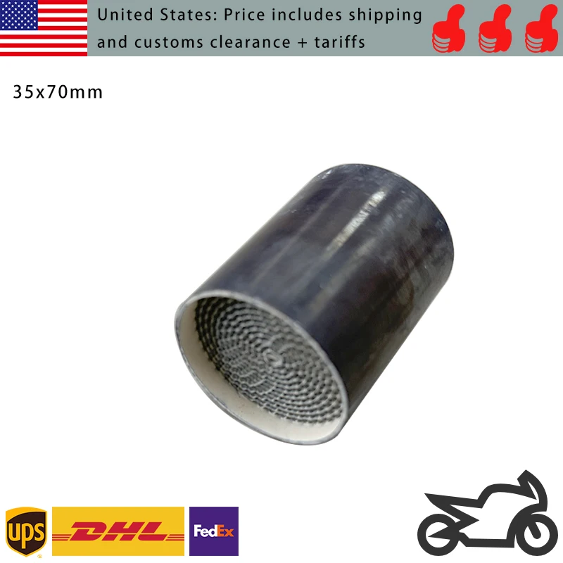 35x70mm High Strength Metal Honeycomb Catalyst for Motorcycle Exhaust 200cpsi for Motor Pipe EURO3 4 5 6 Catalyst Converter