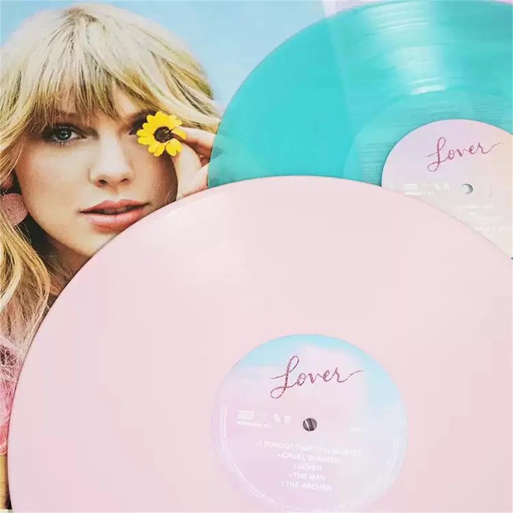 ألبوم سجلات الفينيل للمغني الشهير "العاشق" - قرص تسجيل فينيل مزدوج اللون باللون الوردي والأزرق 2LP