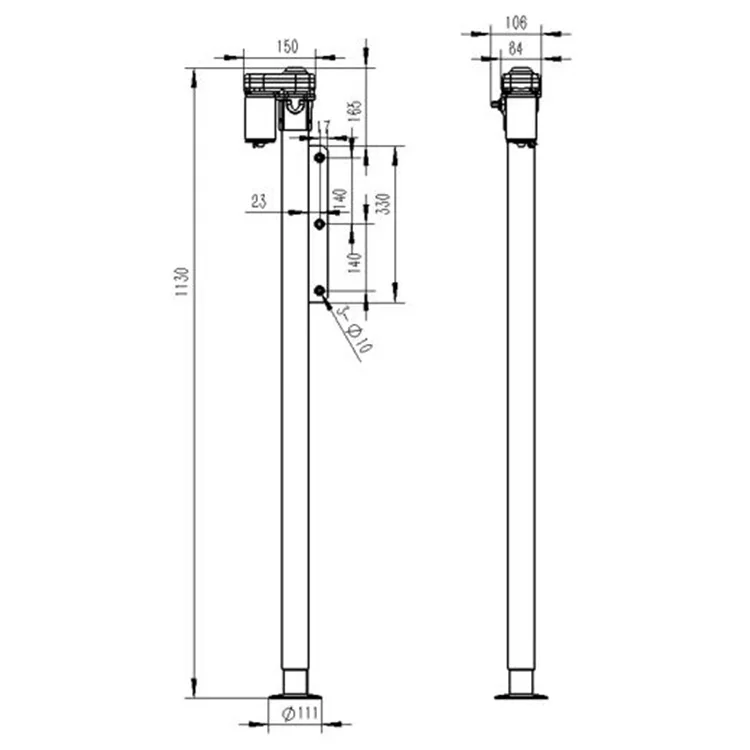 Four In One Set RV Electric Jack Trailer Auto Jack Steel Material Motorhome Parts High Lift Jack Holder