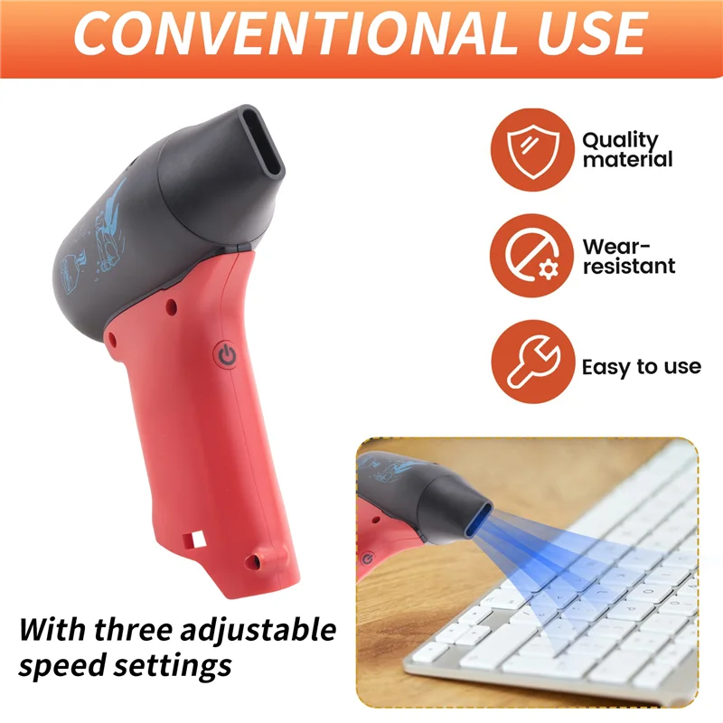 

A27F-Portable Jet Violent Fan Powered Tool For 12V Lithium Battery With Adjustable Speeds For Blower