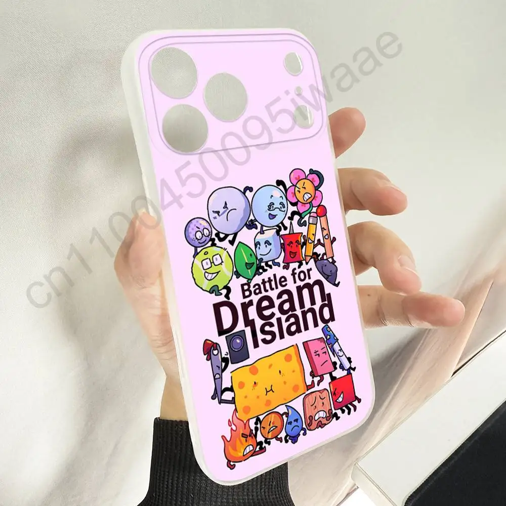 BFDI B-Battle for Dream Island حافظة لهاتف iPhone 11,16,15,14,13,17,12,Plus,E,Air,Mini,Pro,Max Magnetic Magsafe Soft Cover