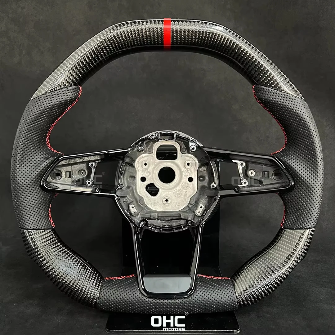 

Двигатели OHC на заказ, 100% натуральное углеродное волокно, алькантара, гоночный автомобиль, рулевое колесо для Audi TTRS TTS TT R8