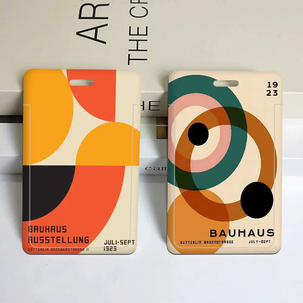 

Держатель для кредитных карт и бейджей Bauhaus Trendy Lines Half Circle с ремешком на шею и шнурком