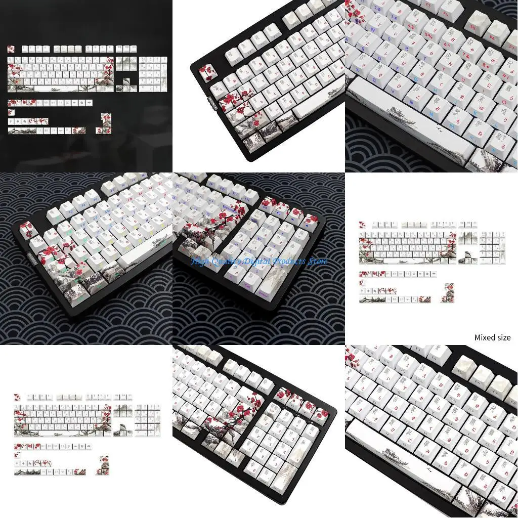 

U2JE 135 PCS Two-in-One Design Keycaps - Thermal Sublimation & Double Shots Craft for Most Mechanical Keyboard with Backlit