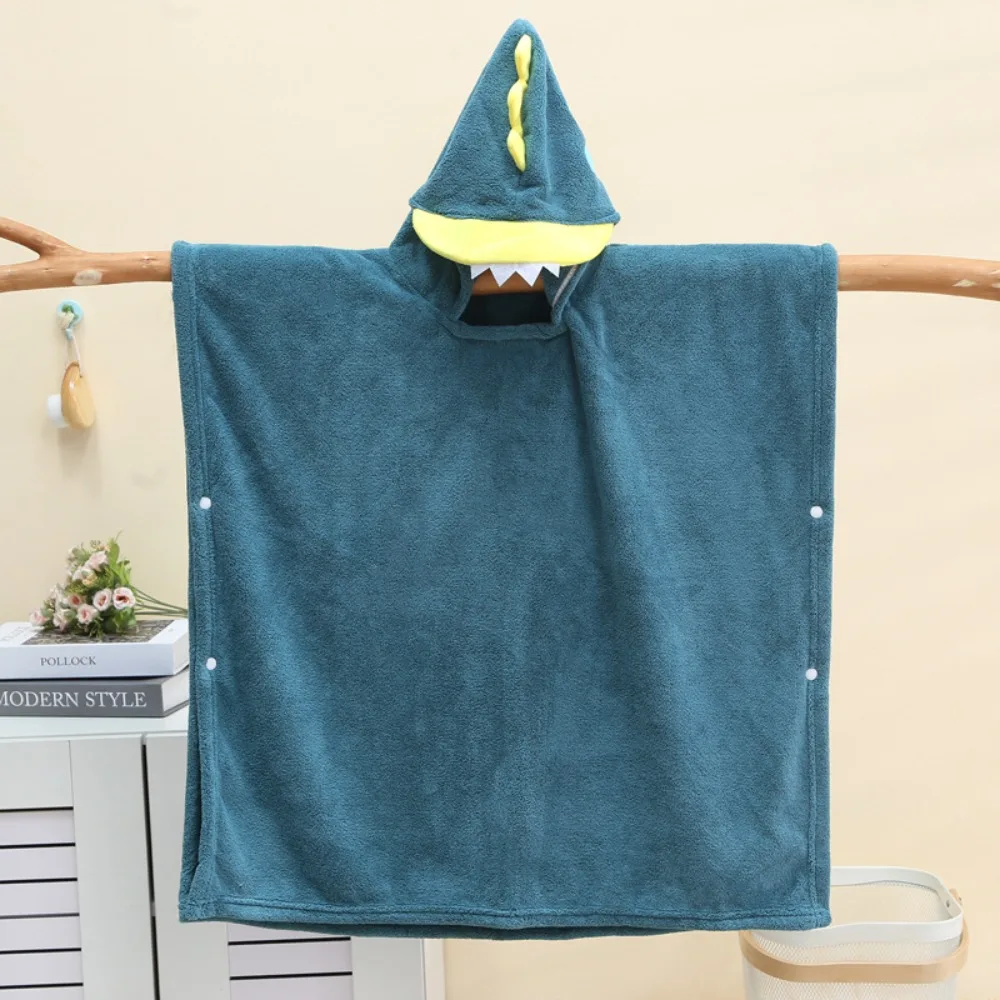 

Warm Cartoon Baby Bath Towel Coral Velvet with Hat Cartoon Cloak Towel Absorbent Soft Infant Bathrobe Sleepwear Bathrobe