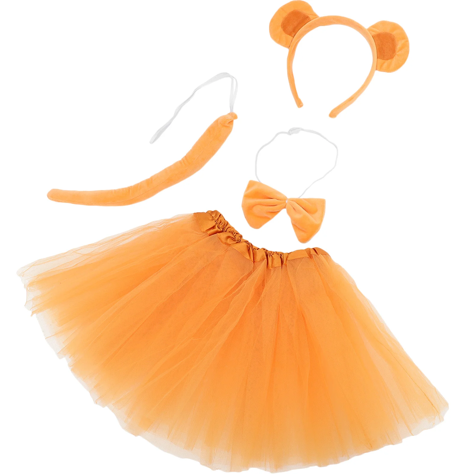 

1 комплект, повязка на голову с ушками обезьяны, юбка-пачка, хвост, галстук-бабочка, аксессуары для костюма для танцевального театра, вечерние костюмы обезьяны для