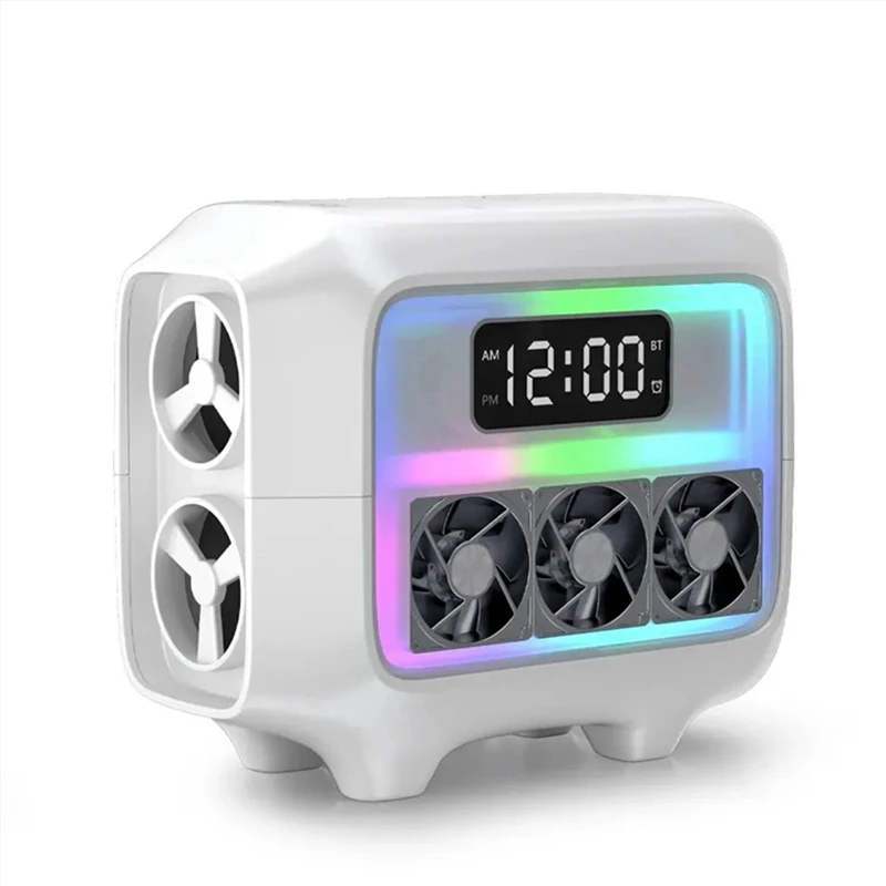 

Bluetooth Speaker Stereo Loudspeaker Wireless Charger Pad Led Light Alarm Clock Fast Charging Station For Smartphone