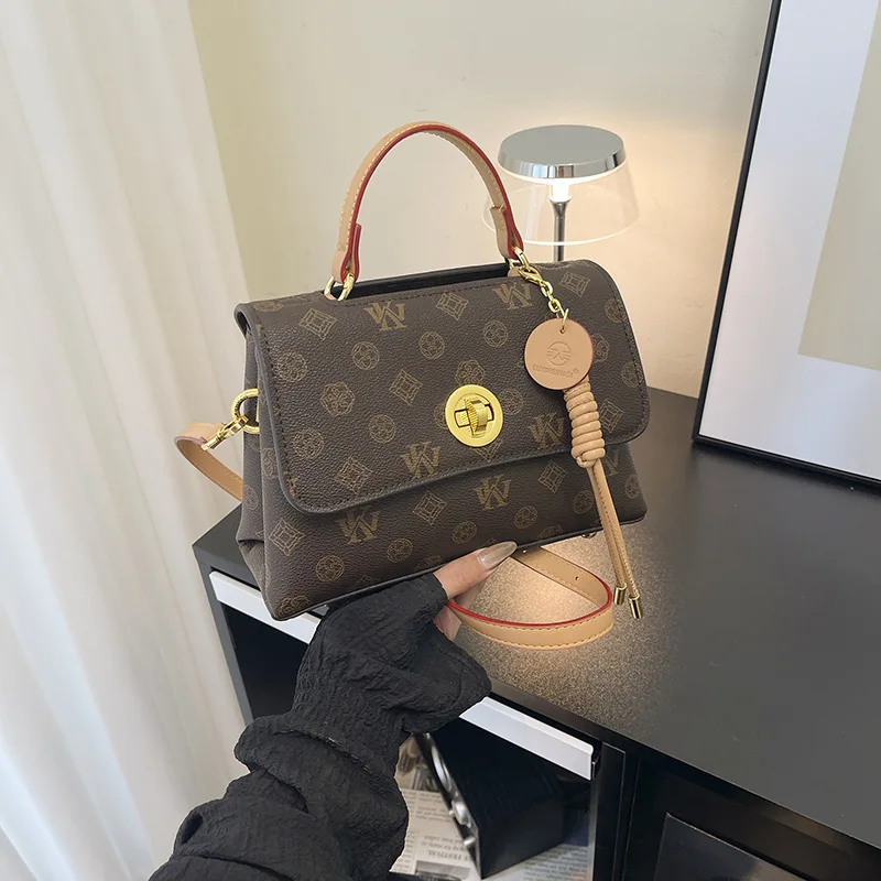

2025 Luxe Square Bag, Vintage Top Handle Purse for Women, Minimalist Shoulder Tote, Chic Crossbody Bag, Day-to-Night Sling Bag