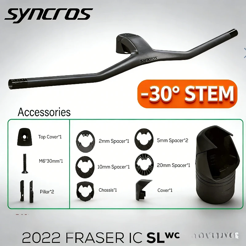 Syncros FRASER IC SL WC Para Quadro Sparks -30 ° Guidão Integrado de Fibra de Carbono 740mm 760mm para MTB com Combo de Avanço Syncros FRASER IC SL WC Para Quadro Sparks -30 ° Guidão Integrado de Fibra de Carbono 740mm 760mm para MTB com Combo de Avanço
