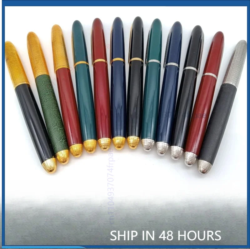 metal-twist-cap-fountain-pen-for-playboy-fengshang-vintage-hand-polished-nib-smooth-daily-calligraphy-collectible-pen（2pcs）