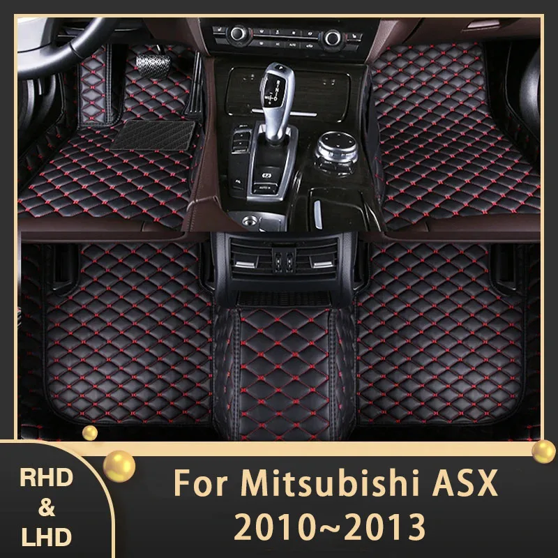 

Car Floor Mats For Mitsubishi ASX RVR Sport 2010 2011 2012 2013 2014 Custom Auto Foot Pads Luxury Carpet Interior Accessories