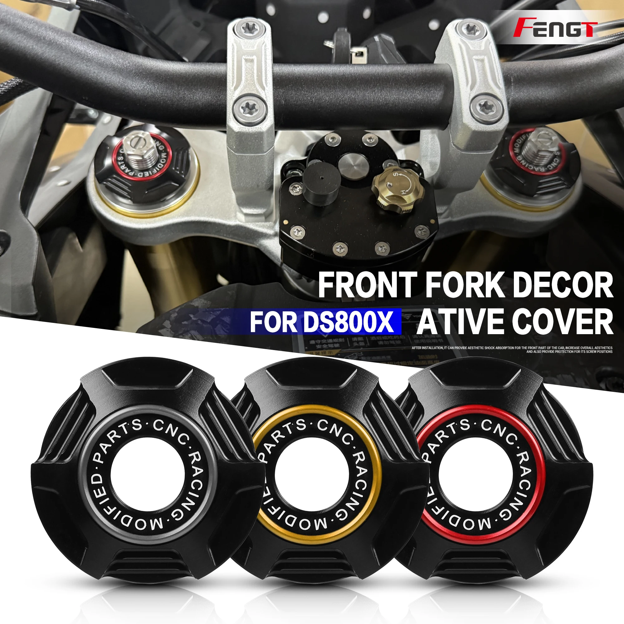 

For Voge DS900X DS525X DS800X DS625X DSX 900 525 625 800 Motorcycle Fork Suspension Front shock absorber Trim Cover Shock Cap