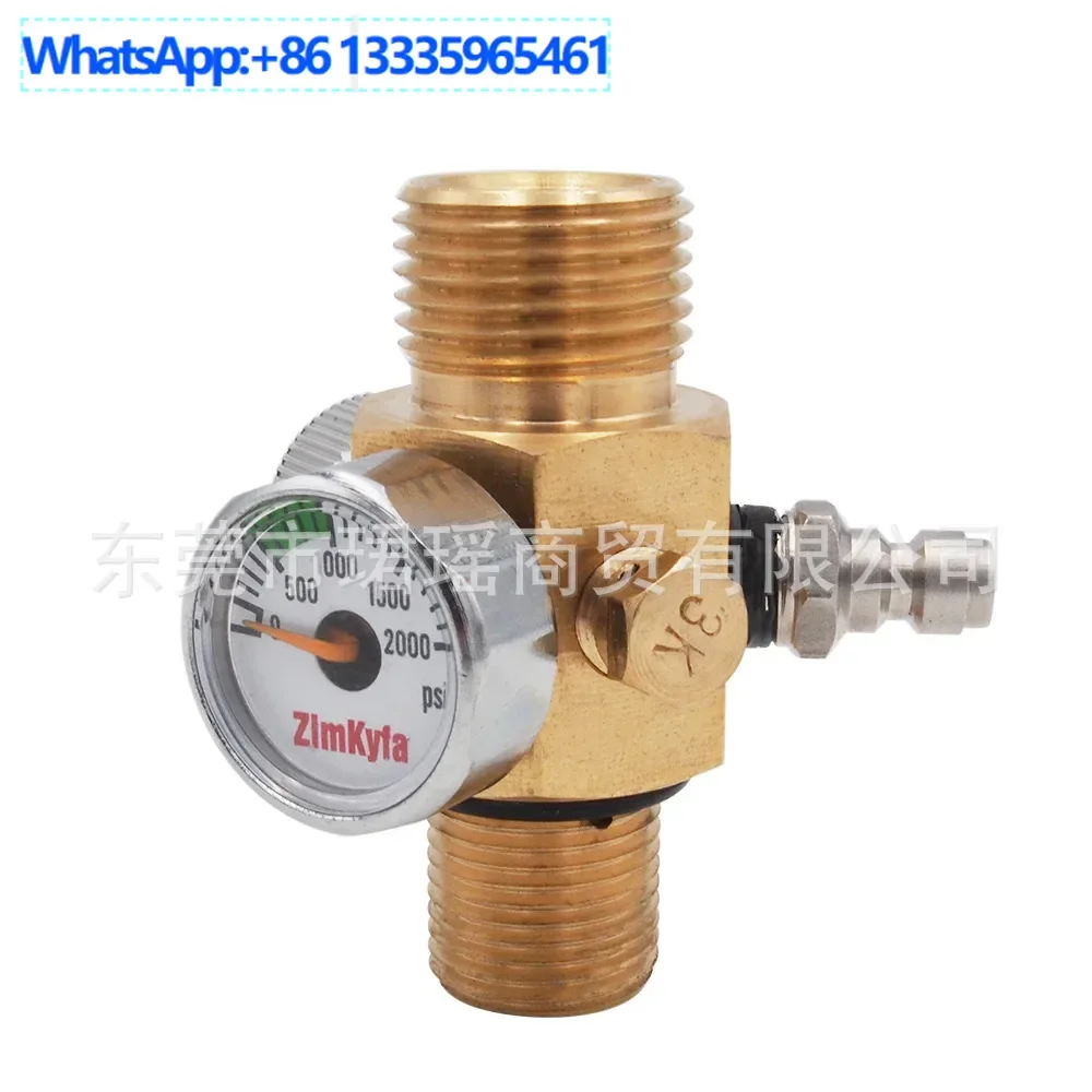 

2Pcs M18 * 1.5 carbon dioxide gas cylinder switch valve connected to W21.8-14 pressure reducing valve - aquatic plant tank home