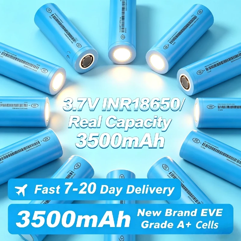

Новая литий-ионная аккумуляторная батарея INR18650 3.7V 3500mAh 10A с высоким током разряда, оригинальная, для фонарей и электроинструментов