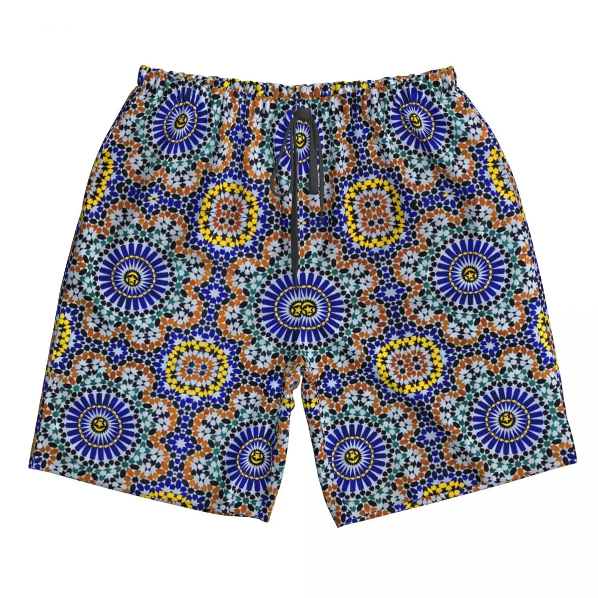 

Arabic Tiles Moroccan Mosaic Trunks Beach Board Shorts Casual Quick Dry Swim Summer Men Pants