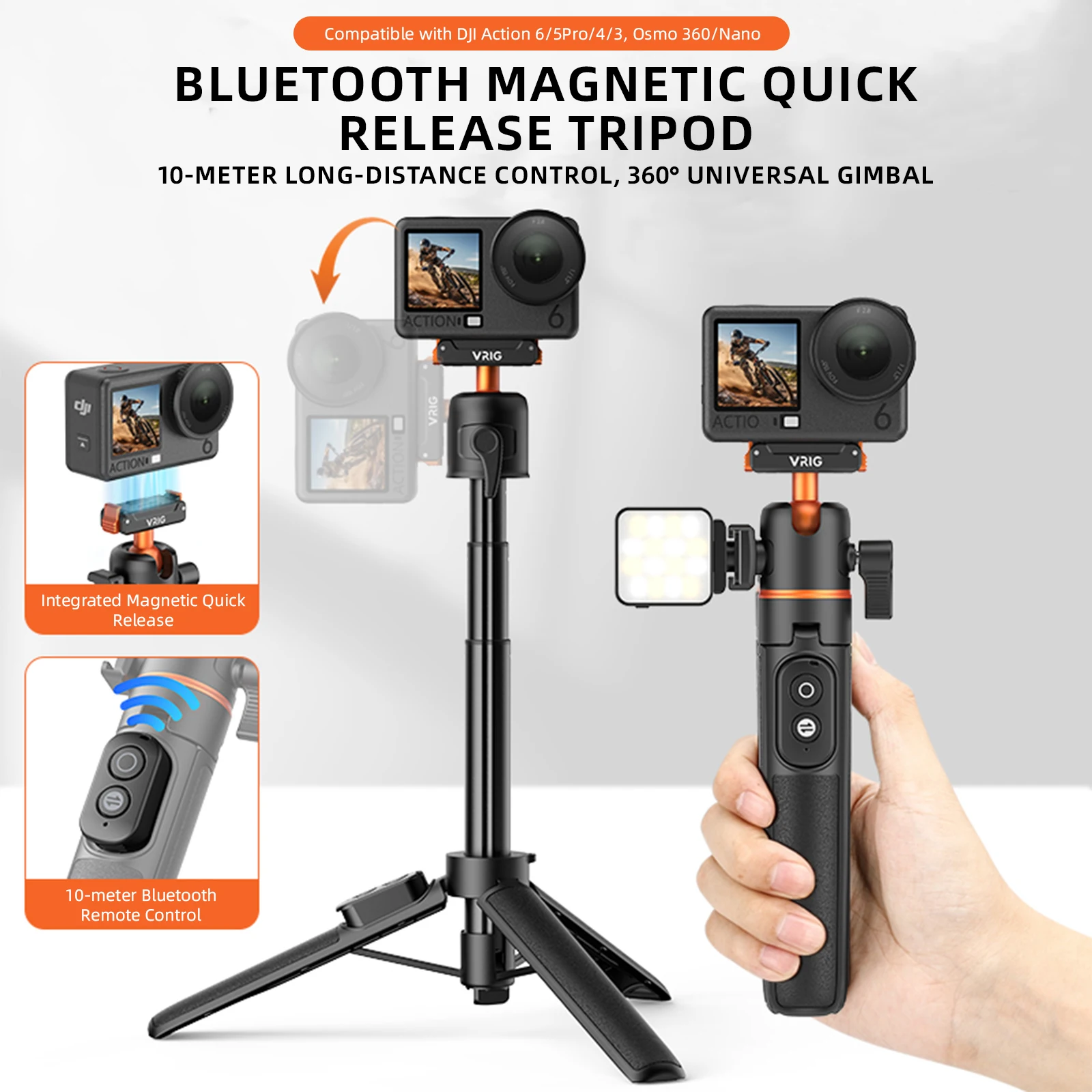 Photography Video Lighting Kit With Adjustable Tripod Stand - VRIG 21