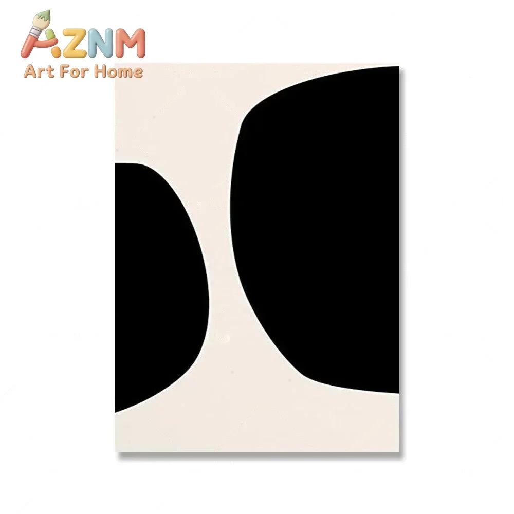 Modern Abstract Wall Art Mid Century Geometric Black Arches HD Canvas Print Poster Home Living Room Bedroom Decoration