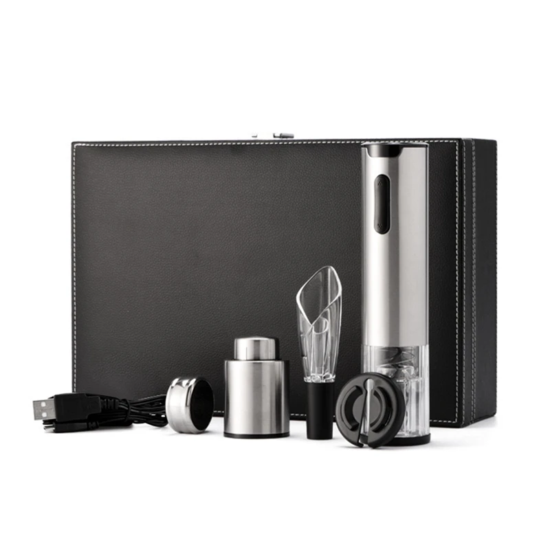 

5-In-1 Bottle Opener Set Rechargeable Multifunctional Wine Set Gift Box Promotion