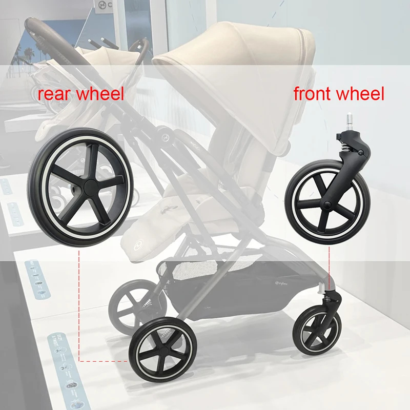 cybex-eezy-s-2-または-eezy-s-twist-2-用ベビーカーホイール（前輪または後輪）（モデルとサイズを慎重に確認してください！）-ベビーバギーアクセサリー