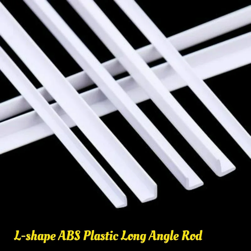 

20pcs Length 500mm L-shape ABS Plastic Long Angle Rod Material DIY Model Car Frame Making Processing Accessories