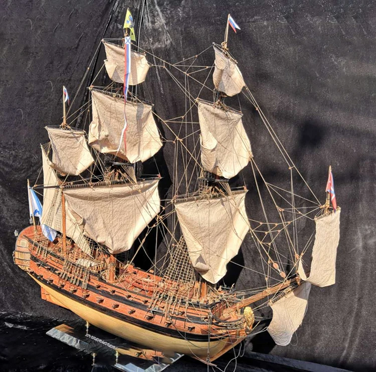 

1/50 INGERMANLAND Peter The Great Flagship Ship Model Length 130cm DIY Wooden Sailboat Model Assembly Kit