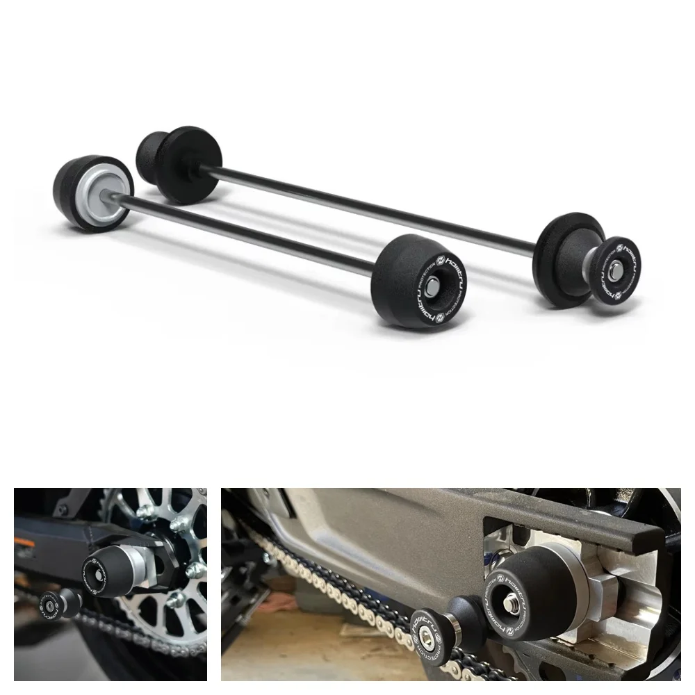 

For Yamaha FZ-07 MT-07 2013-2024 XSR700 2016-2024 Rear Front Axle Fork Crash Slider Motorcycle Wheel Protector