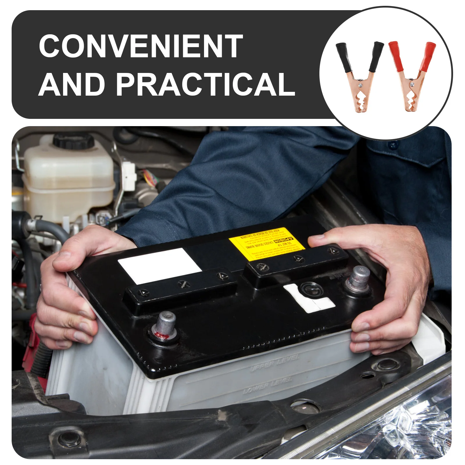 2 قطعة الثقيلة كابل قافز المشابك التمساح كليب المشابك لسيارة كاتب سلك الداعم الكابلات أداة السلطة المشبك