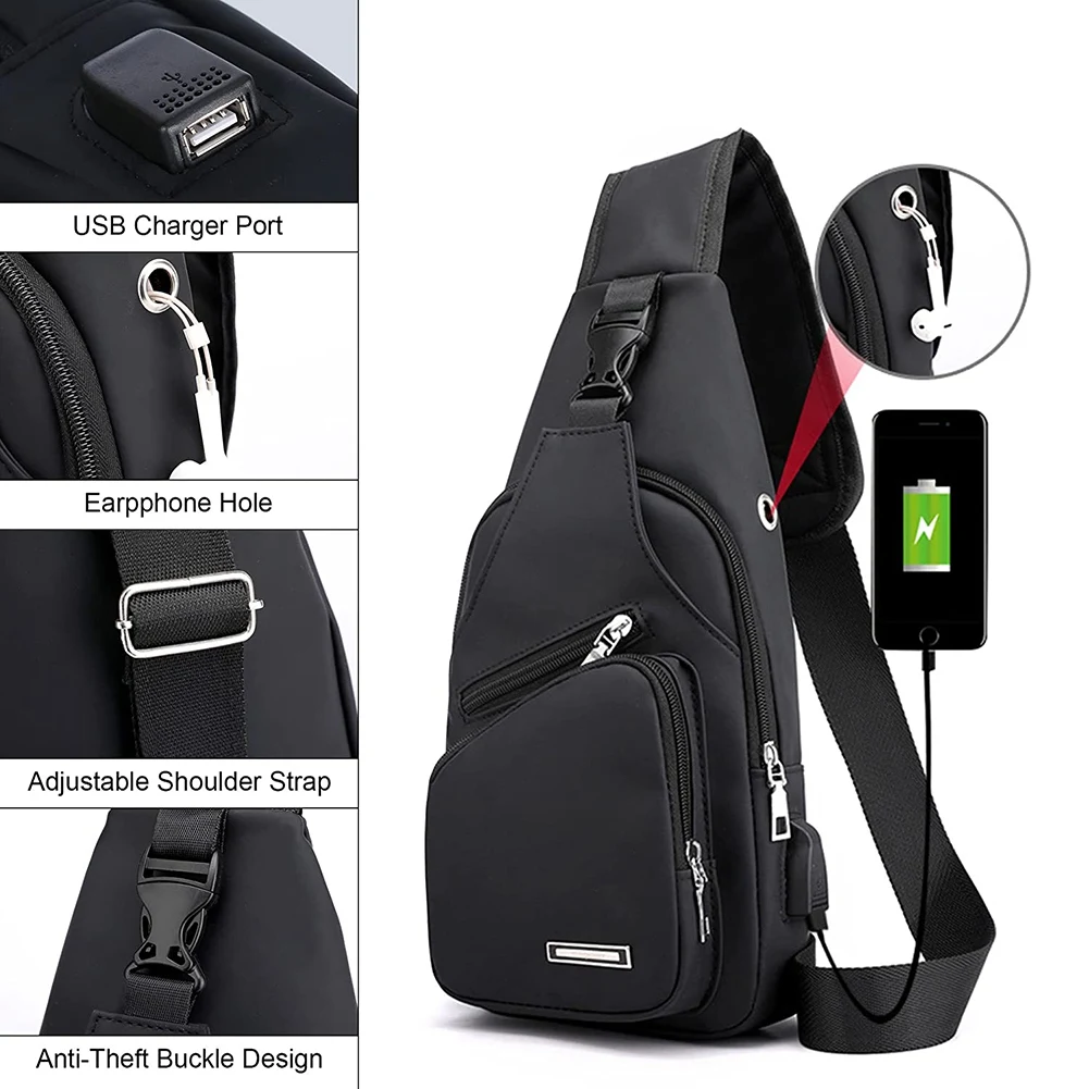 Sling Shoulder Bag Crossbody Bicycle Bag for Men Women Waterproof Hiking Daypack Multipurpose Cross Body Chest Bag